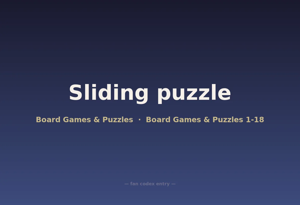 Sliding puzzle